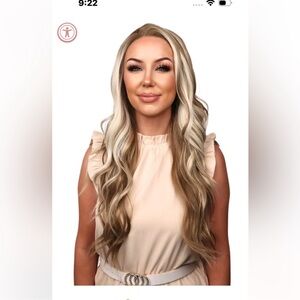 Cream Wavy Hair Extensions with Natural Flow
